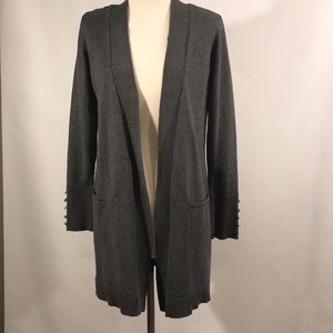 Long open-front sweater - S